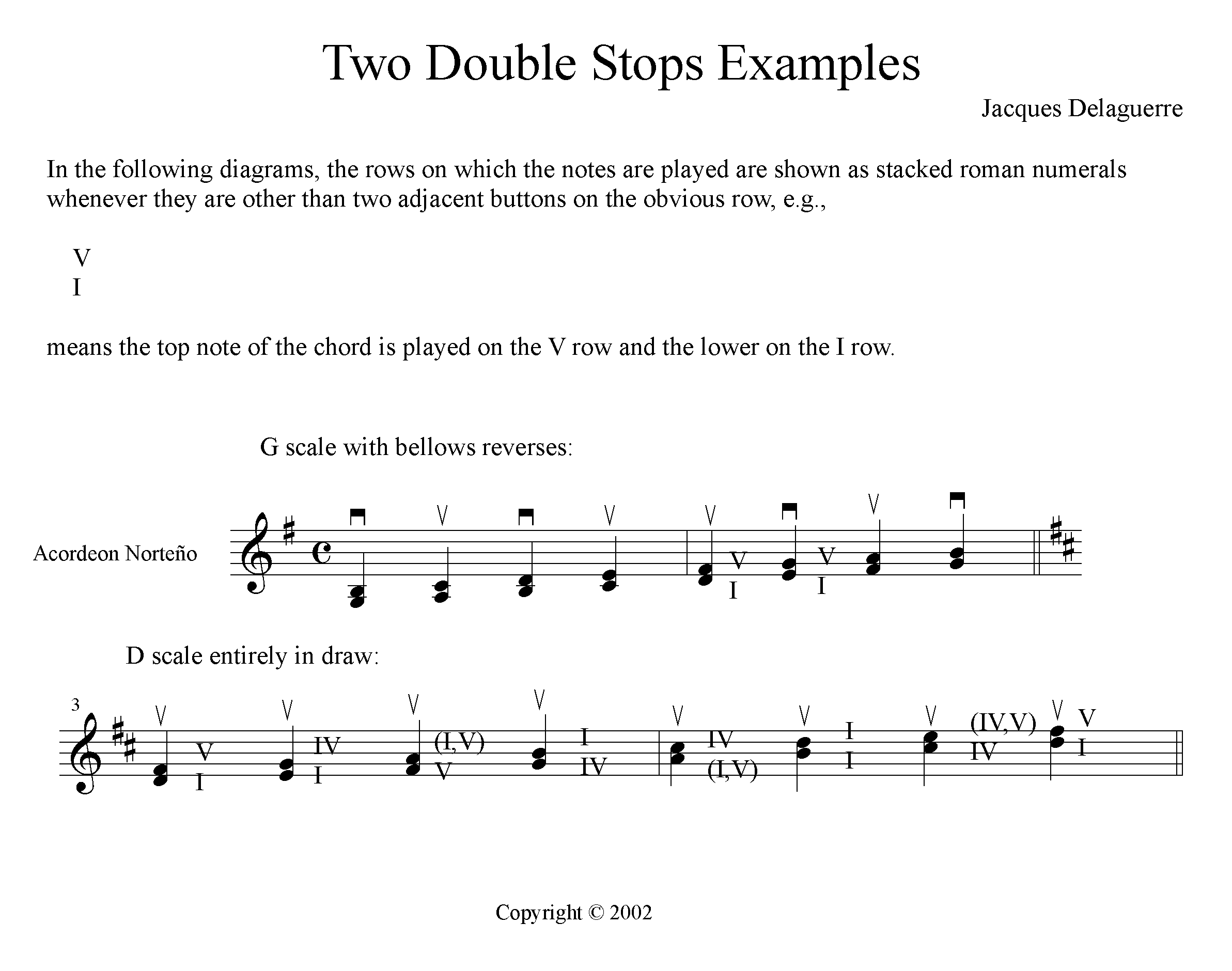 Two Double Stops Examples